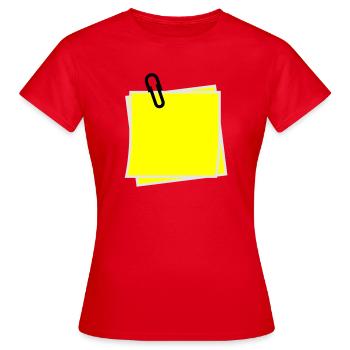 Notiz - Frauen T-Shirt - Rot - Vorne - AI Model Female 172 dark (172cm)