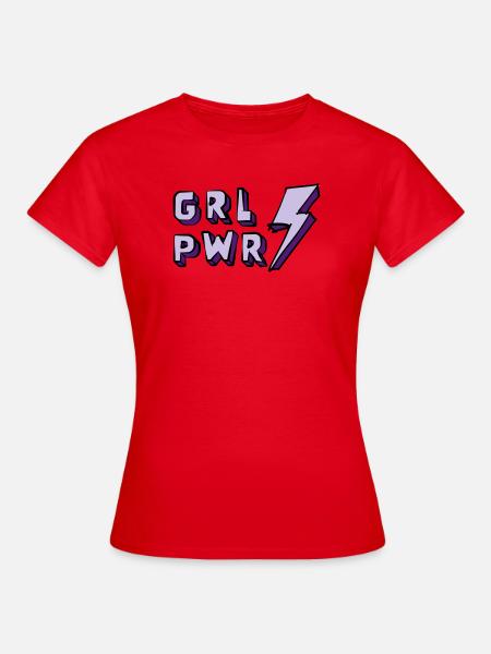 Illustration du pouvoir et de l’énergie des filles - T-shirt Femme - rouge