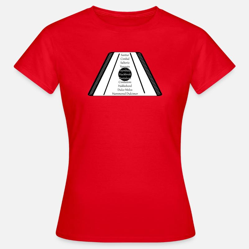 Dulcimer black n white - Women's T-Shirt - red