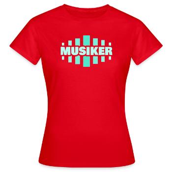 Métier Musicien - T-shirt Femme - rouge - Devant - AI Model Female 172 dark (172cm)