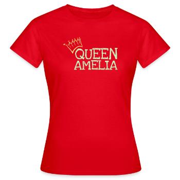 Amelia - Frauen T-Shirt - Rot - Vorne - AI Model Female 172 dark (172cm)