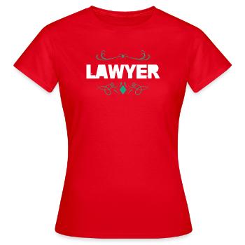 Logo d’avocat avec ornement - T-shirt Femme - rouge - Devant - AI Model Female 172 dark (172cm)