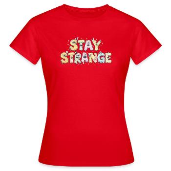Strange Slime Script Textillus - Women's T-Shirt - red - Front - AI Model Female 172 dark (172cm)