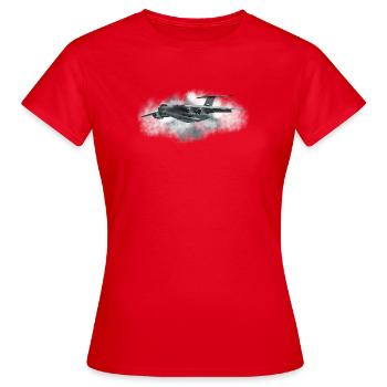 avions de transport - T-shirt Femme - rouge - Devant - AI Model Female 172 dark (172cm)