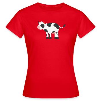 Vache Vaches - T-shirt Femme - rouge - Devant - AI Model Female 172 dark (172cm)