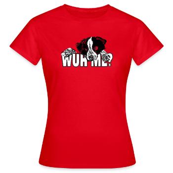 Qu’est-ce que je suis censé être - un chiot innocent - T-shirt Femme - rouge - Devant - AI Model Female 172 dark (172cm)