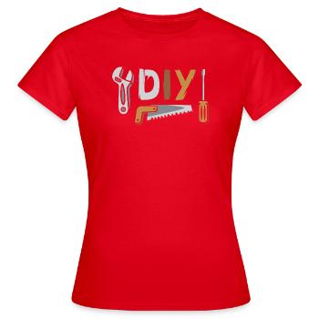 Conception d’outils de bricolage pour l’amélioration de l’habitat - T-shirt Femme - rouge - Devant - AI Model Female 172 dark (172cm)