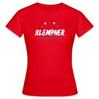 Profession de plombier - T-shirt Femme - rouge - Devant - AI Model Female 172 dark (172cm)