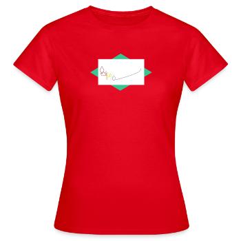 Le Voyage des Formes - T-shirt Femme - rouge - Devant - AI Model Female 172 dark (172cm)