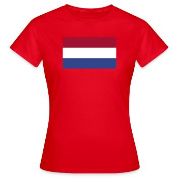 Niederlande National Flagge - Frauen T-Shirt - Rot - Vorne - AI Model Female 172 dark (172cm)