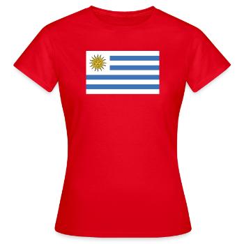 Drapeau national de l’Uruguay - T-shirt Femme - rouge - Devant - AI Model Female 172 dark (172cm)