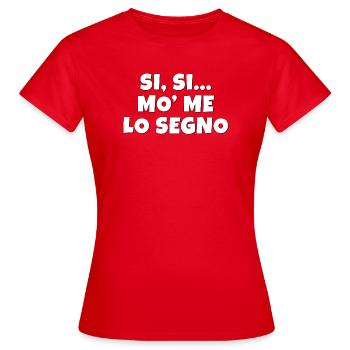 Ich markiere es, wie nicht? Eine Zeile aus einem Kultfilm - Frauen T-Shirt - Rot - Vorne - AI Model Female 172 dark (172cm)