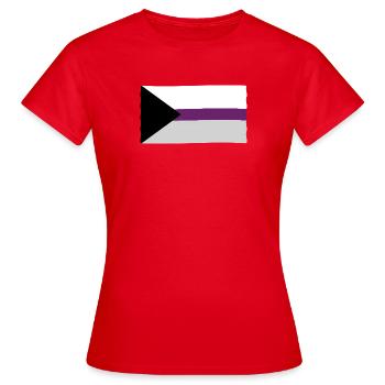 Demisexuelle Pride Flagge - Frauen T-Shirt - Rot - Vorne - AI Model Female 172 dark (172cm)