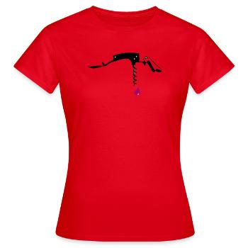 Couteau de serveur avec des gouttes - T-shirt Femme - rouge - Devant - AI Model Female 172 dark (172cm)