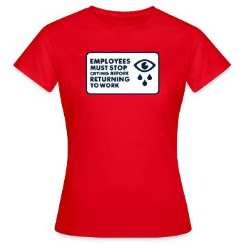 Funny Employee HR Employee Manager Men women - Women's T-Shirt - red - Front - AI Model Female 172 dark (172cm)