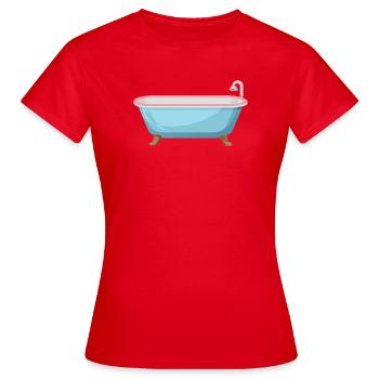 Bath tub - Women's T-Shirt - red - Front - AI Model Female 172 dark (172cm)
