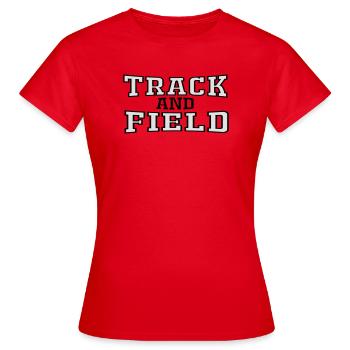 Track and Field - Women's T-Shirt - red - Front - AI Model Female 172 dark (172cm)