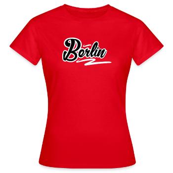 Berlin - T-shirt Femme - rouge - Devant - AI Model Female 172 dark (172cm)