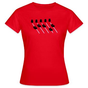 music mixer - Women's T-Shirt - red - Front - AI Model Female 172 dark (172cm)