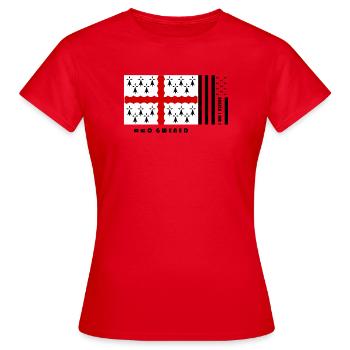 Bretagne - Blason Pays de Vannes - T-shirt Femme - rouge - Devant - AI Model Female 172 dark (172cm)