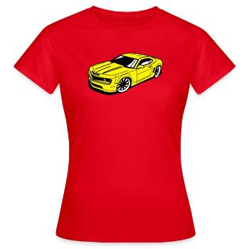 Camaro - T-shirt Femme - rouge - Devant - AI Model Female 172 dark (172cm)
