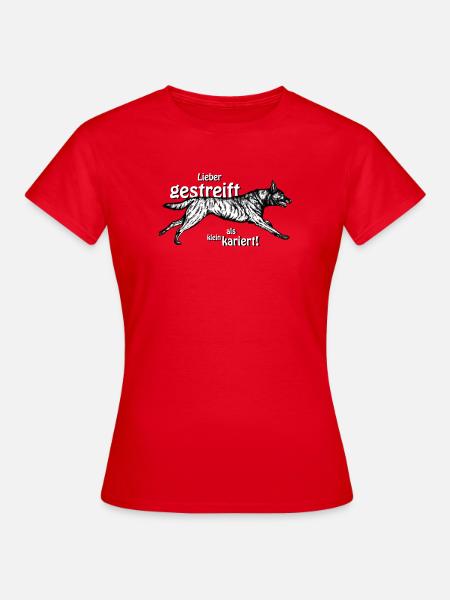 Hollandse Herdershond - gestreift - Frauen T-Shirt - Rot