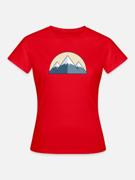 Gebirge - Frauen T-Shirt - Rot