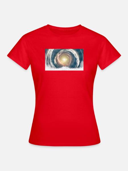 Himmlischer Lichtstrahl - Frauen T-Shirt - Rot