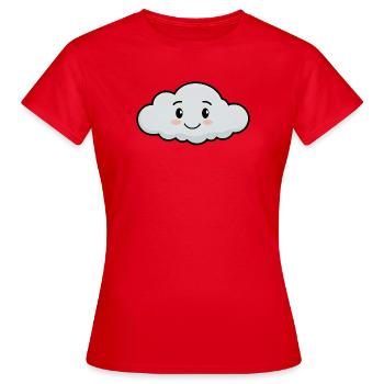 Kuscheliger Wolkenfreund - Frauen T-Shirt - Rot - Vorne - AI Model Female 172 dark (172cm)