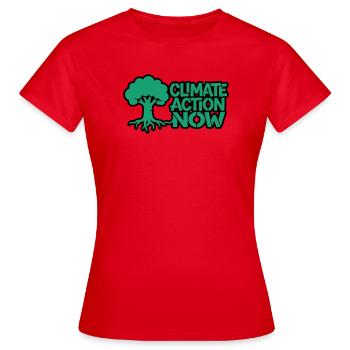 Arbre Racine Climat Logo de la nature - T-shirt Femme - rouge - Devant - AI Model Female 172 dark (172cm)