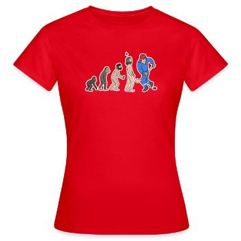 joueur de hockey sur glace évolutif - T-shirt Femme - rouge - Devant - AI Model Female 172 dark (172cm)