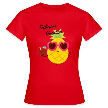 Delicious vacation - Women's T-Shirt - red - Front - AI Model Female 172 dark (172cm)