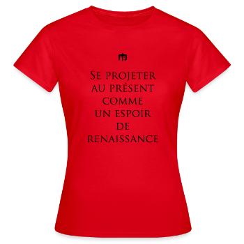 renaissance - T-shirt Femme - rouge - Devant - AI Model Female 172 dark (172cm)