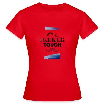 french touch - T-shirt Femme - rouge - Devant - AI Model Female 172 dark (172cm)