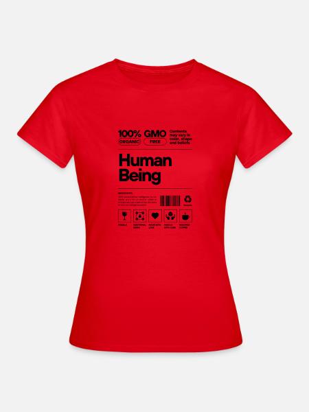 Human Being - Frauen T-Shirt - Rot
