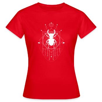 Coléoptères Gaze Classique - T-shirt Femme - rouge - Devant - AI Model Female 172 dark (172cm)