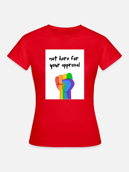 Regenbogen-Stolz-Faust - Frauen T-Shirt - Rot