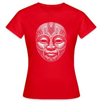 Maske - Frauen T-Shirt - Rot - Vorne - AI Model Female 172 dark (172cm)
