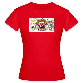 Durst-Karikatur Comicgesicht - Frauen T-Shirt - Rot - Vorne - AI Model Female 172 dark (172cm)