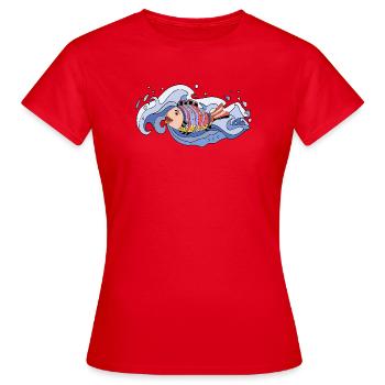 poisson - T-shirt Femme - rouge - Devant - AI Model Female 172 dark (172cm)
