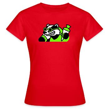 Icône de la rentrée scolaire de Badger Cool - T-shirt Femme - rouge - Devant - AI Model Female 172 dark (172cm)