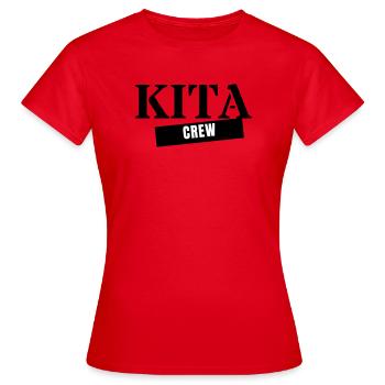 Kita Crew - Don pour l’éducatrice d’équipe de maternelle - T-shirt Femme - rouge - Devant - AI Model Female 172 dark (172cm)