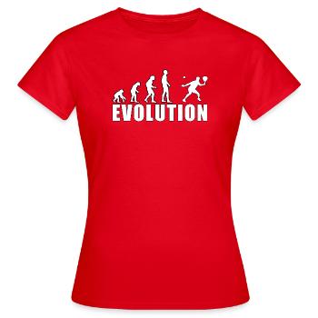 Don d’histoire professionnelle Evolution Padel - T-shirt Femme - rouge - Devant - AI Model Female 172 dark (172cm)