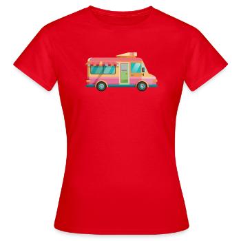 Cream truck - Women's T-Shirt - red - Front - AI Model Female 172 dark (172cm)