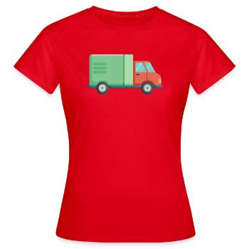 Lieferauto - Frauen T-Shirt - Rot - Vorne - AI Model Female 172 dark (172cm)
