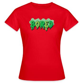Police de Graffiti Bored Slime - T-shirt Femme - rouge - Devant - AI Model Female 172 dark (172cm)