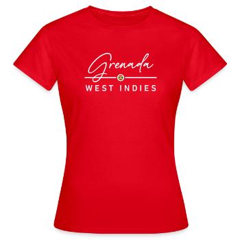 Grenada - West Indies - Caribbean - Women's T-Shirt - red - Front - AI Model Female 172 dark (172cm)