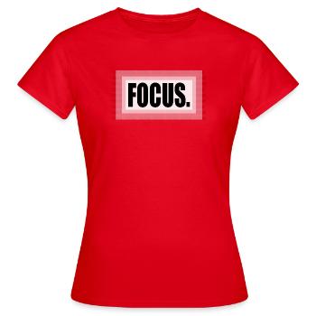 Konzentriere dich auf das Rauschen - Frauen T-Shirt - Rot - Vorne - AI Model Female 172 dark (172cm)
