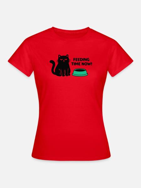 Boese Katze Schriftzug - Frauen T-Shirt - Rot
