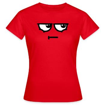 pas amusé - T-shirt Femme - rouge - Devant - AI Model Female 172 dark (172cm)
